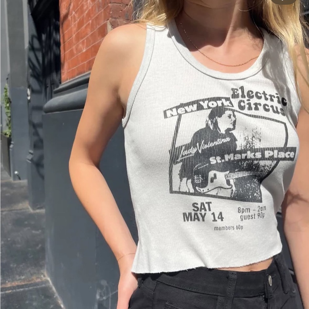 Brandy Melville Connor Electric Circus Ribbed Tank